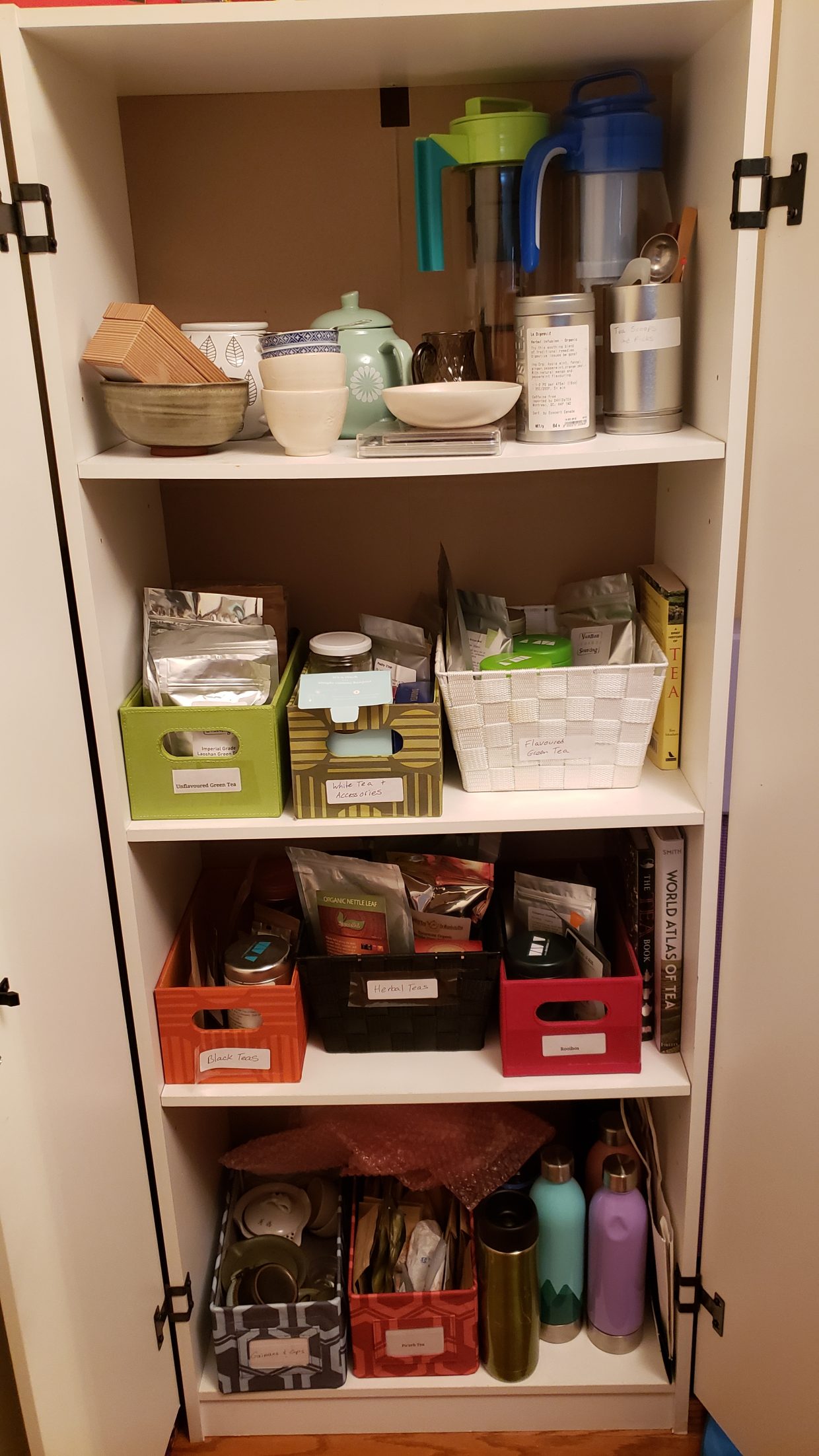 My tea collection in January 2020.